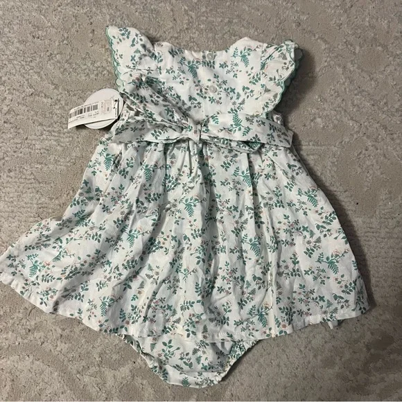 Cotton Flower Print Cottage EdgeHill Collection 6 months girl dress - Picture 9 of 9